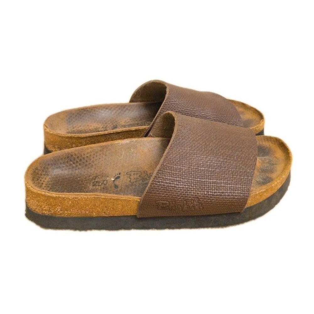 Birkis Madrid Brown Slide Sandals Size 39 Womens 8 Mens 6 Slip On Casual